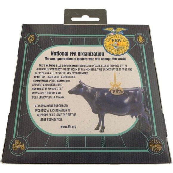 Breyer TSC Exclusive FFA Blue Cow Holiday Ornament 2023 - Picture 2 of 3